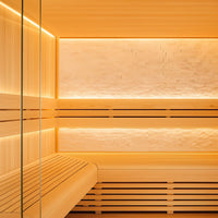 Indoor Traditional Sauna Built for Home Wellness, Nordic Aspen Interior, 7.5kW Heater, Tempered Glass — product view 9